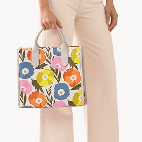 Brand New Fossil Kyler Tote in Light Floral - Picture 2 of 6